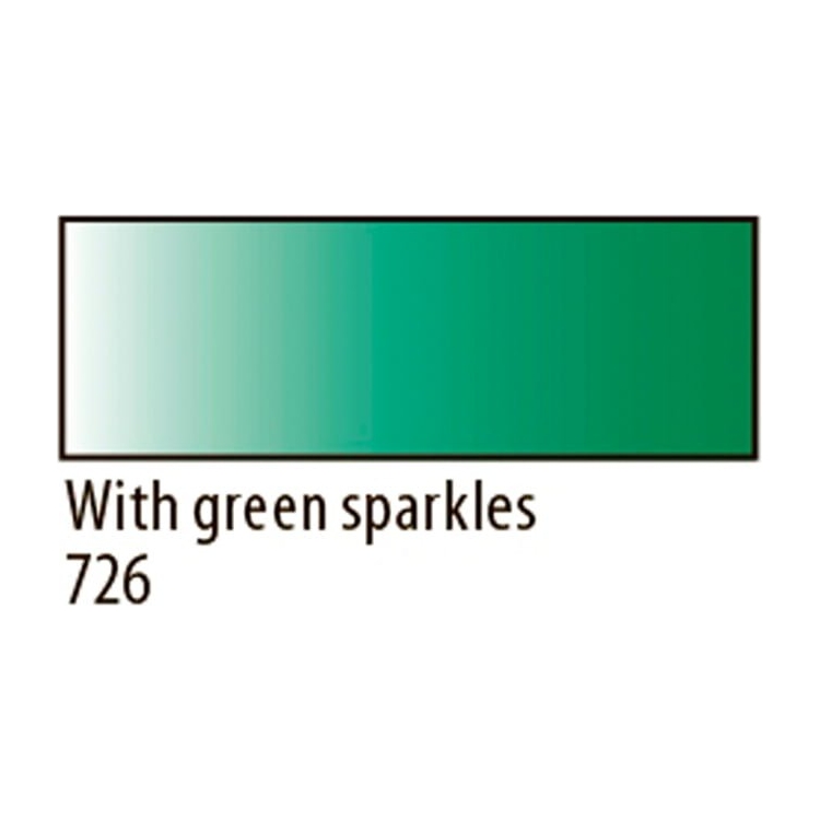 contour text glitter 726 DECOLA LOOP FOR TEXTILES WITH GLITTER 18 ML. -GREEN - Image 1