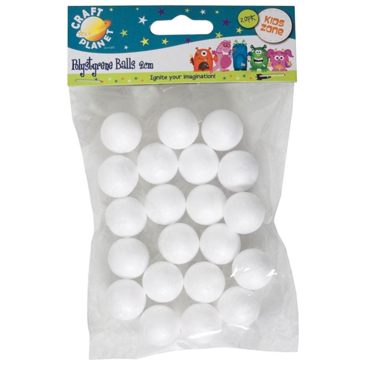 CPT 827901 DOCRAFTS STYROFOAM BALLS 20 PCS. ASSORTED CPT 827901 - Image 1