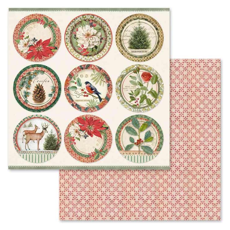 STAMPERIA WINTER BOTANIC PAPER BLOCK 30.5/30.5 CM - SBBL44 - Image 2
