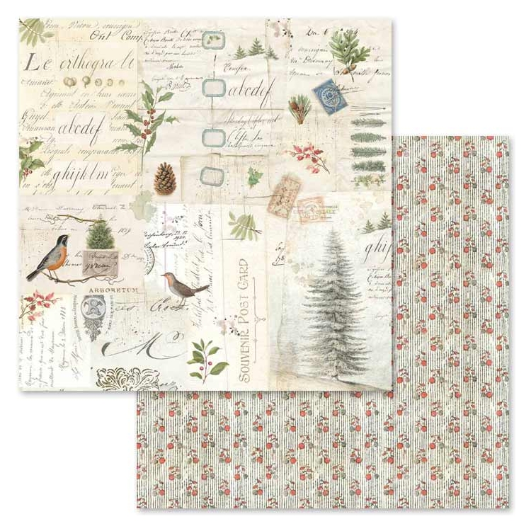 STAMPERIA WINTER BOTANIC PAPER BLOCK 30.5/30.5 CM - SBBL44 - Image 3