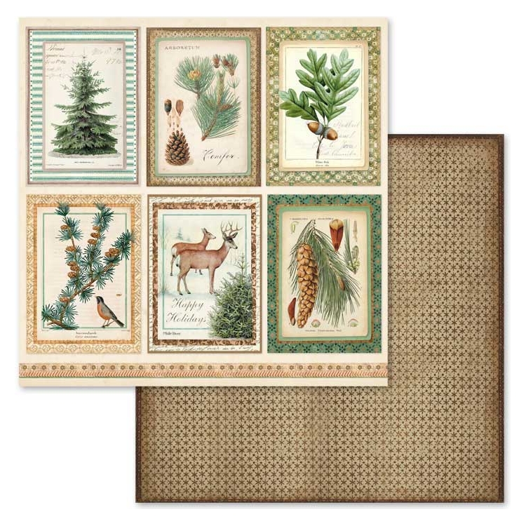 STAMPERIA WINTER BOTANIC PAPER BLOCK 30.5/30.5 CM - SBBL44 - Image 4