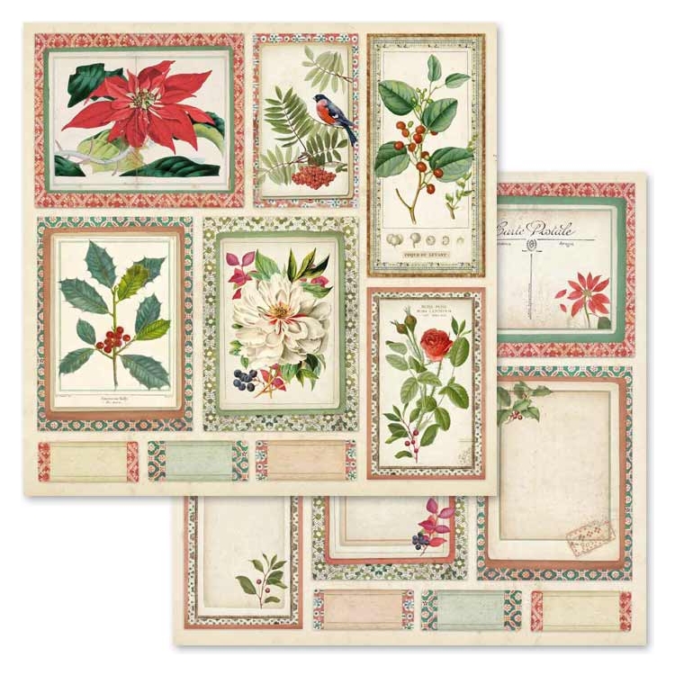 STAMPERIA WINTER BOTANIC PAPER BLOCK 30.5/30.5 CM - SBBL44 - Image 5