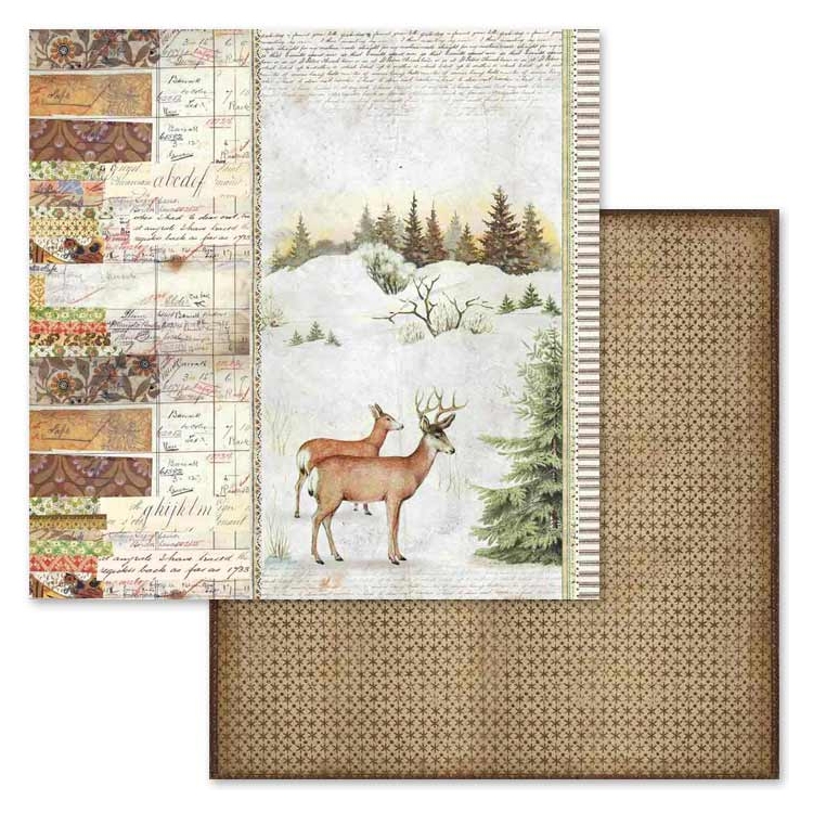 STAMPERIA WINTER BOTANIC PAPER BLOCK 30.5/30.5 CM - SBBL44 - Image 8