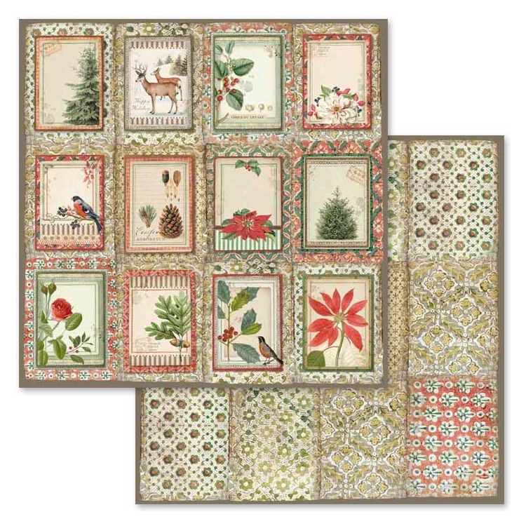 STAMPERIA WINTER BOTANIC PAPER BLOCK 30.5/30.5 CM - SBBL44 - Image 11