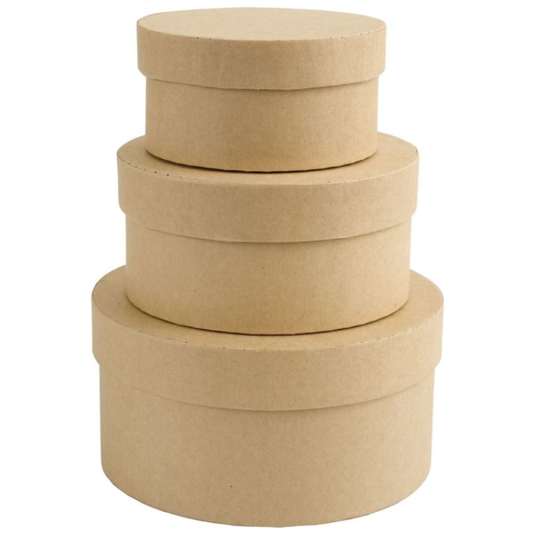 DOCRAFTS DECORATION BOXES ROUND ASSORTED - PMA 1742202 - Image 1