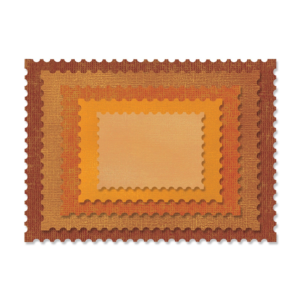 662696 SIZZIX THINLITS CUT DIES - STACKED POSTAGE - Image 1