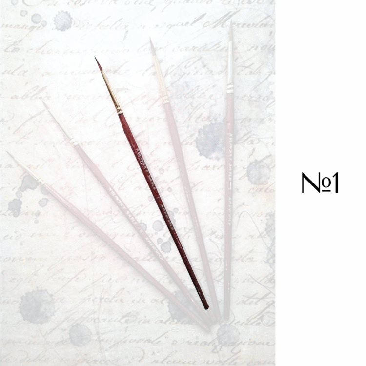111010 PAINTING SABLE BRUSH ROUND WITH FINE TIP No1 - Image 1