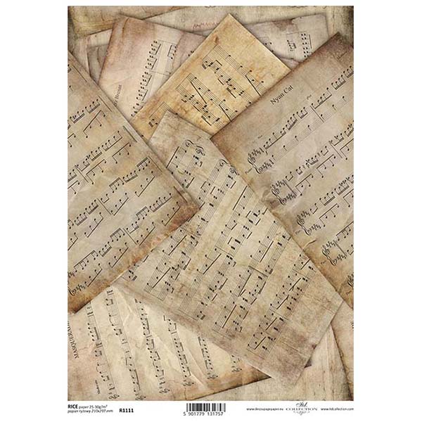 1111 ITD COLLECTION DECOUPAGE RICE PAPER A4 - R1111 - Image 1