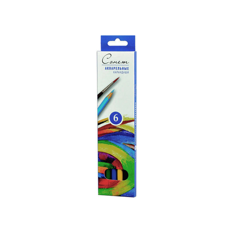141337 LENINGRAD WATERCOLOR PENCILS SONNET 6 COLORS - Image 1