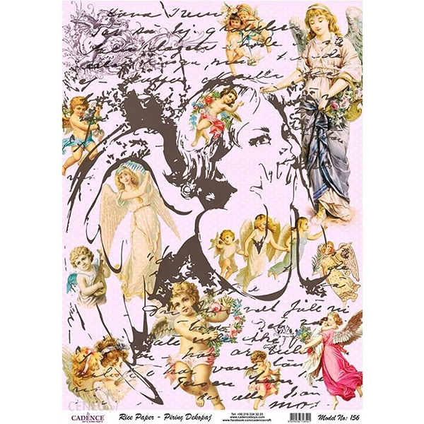147156 CADENCE DECOUPAGE RICE PAPER A4 - 156 - Image 1