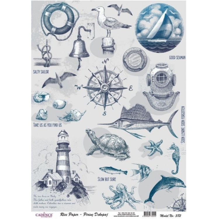 CADENCE DECOUPAGE RICE PAPER A4 - 382 - Image 1