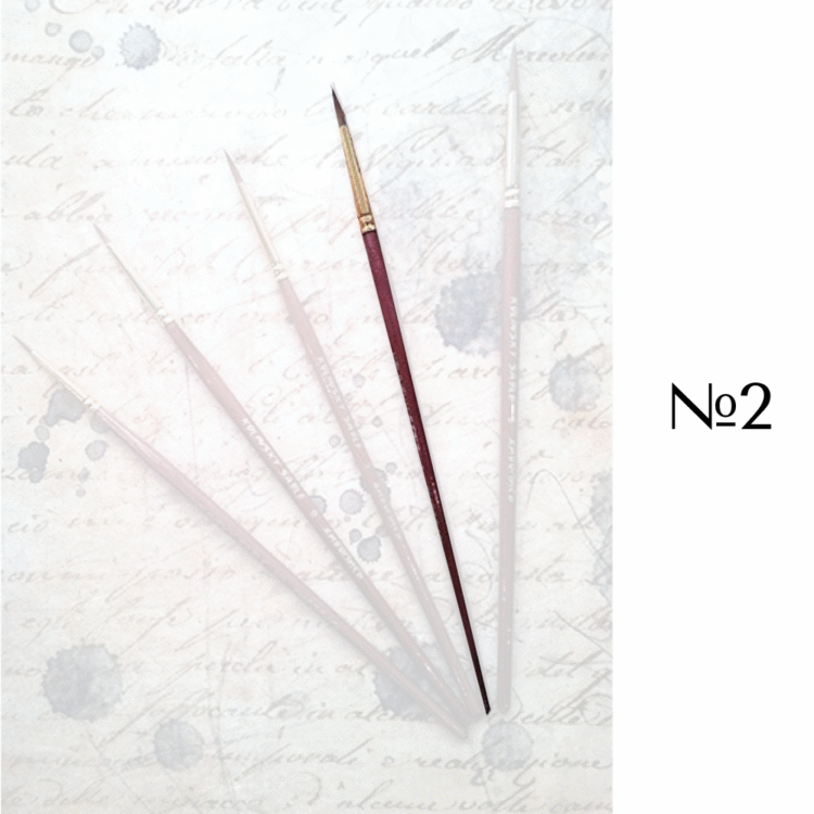 222222 PAINTING SABLE BRUSH ROUND WITH FINE TIP No2 - Image 1