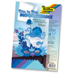 FOLIA 3D RUBBERIZED PAPER 20/29 CM 2 MM 10 L. - BLUE MIX
