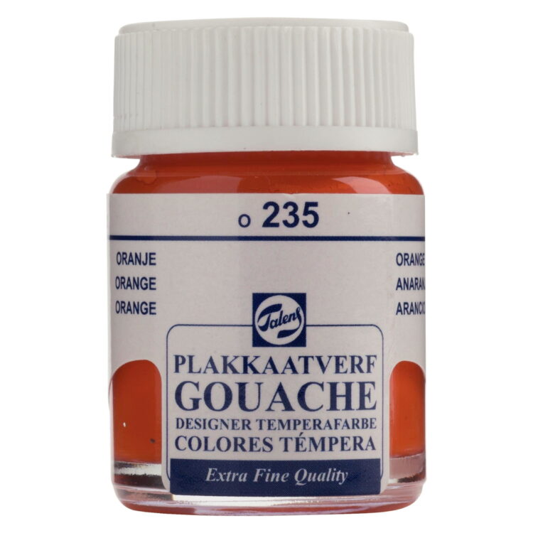 235 16 TALENS TEMPERA PAINT 16 ML. -ORANGE - Image 1