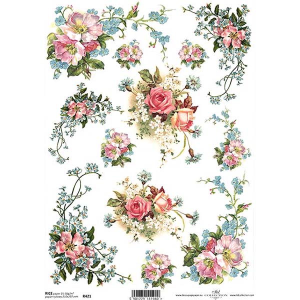 421 ITD COLLECTION DECOUPAGE RICE PAPER A4 - R0421 - Image 1