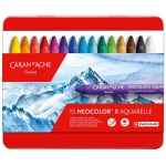 CARAN D'ACHE WATERCOLOR PASTELS NEOCOLOR II SET 15 COLORS
