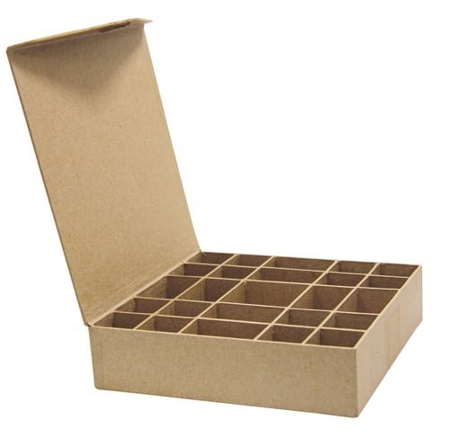 BT004O DECOPATCH BOX WITH 25 PAPIER-MÂCHÉ COMPARTMENTS - BT004O - Image 1