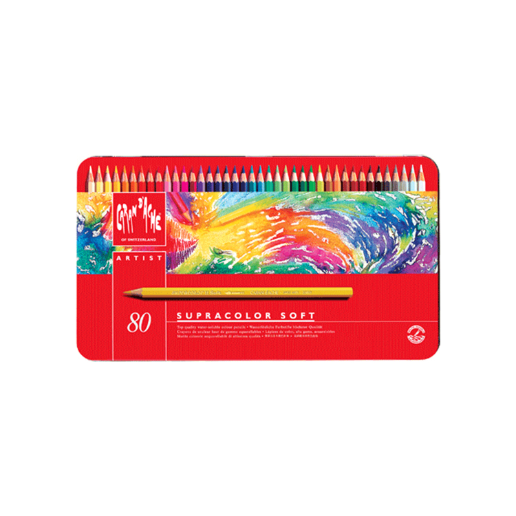 CARAN D'ACHE WATERCOLOR PENCILS SUPRACOLOR SET 80 COLORS - Image 1