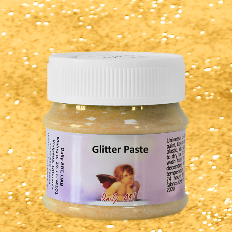gliter paste (1) DAILY ART GLITTER PASTE 50 ML. - SOLID GOLD - Image 1