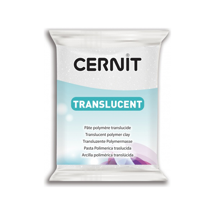 010 CERNIT TRANS WHITE WITH GLITTER 56 G - Image 1