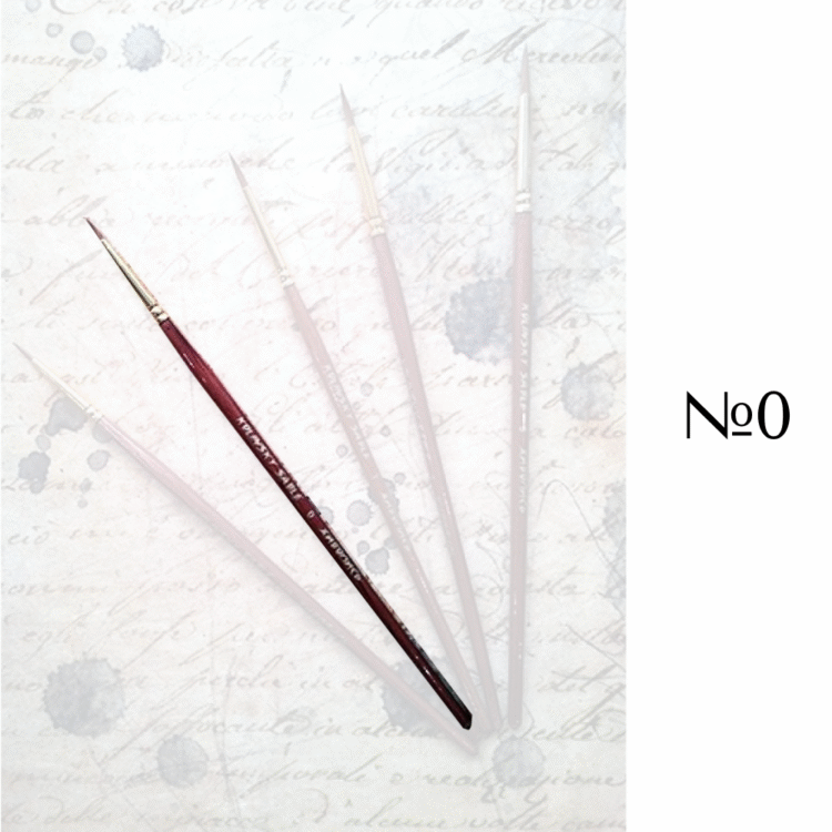 000349 PAINTING SABLE BRUSH ROUND WITH FINE TIP No0 - Image 1