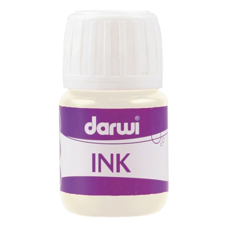 DARWI PERMANENT INK 30 ML. - WHITE 010 - Image 1