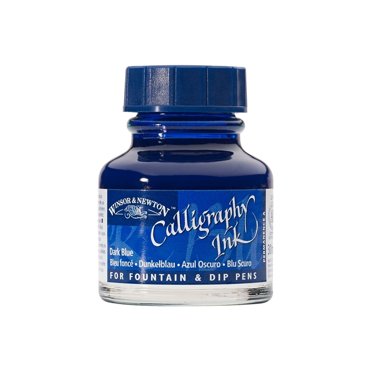 011222-92144 W&N CALLIGRAPHY INK 30 ML - DARK BLUE - Image 1
