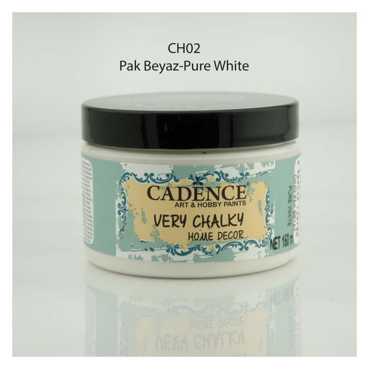 CADENCE ACRYLIC PAINT VERY CHALKY 150 ML - PURE WHITE CH-02 - Image 1
