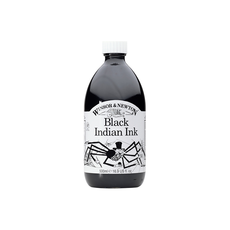 050030-146909 W&N CALLIGRAPHY INK 500 ML - BLACK 1050030 - Image 1