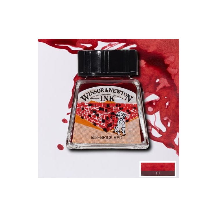 W&N CALLIGRAPHY INK 14 ML - RED TILE 1005040 - Image 1