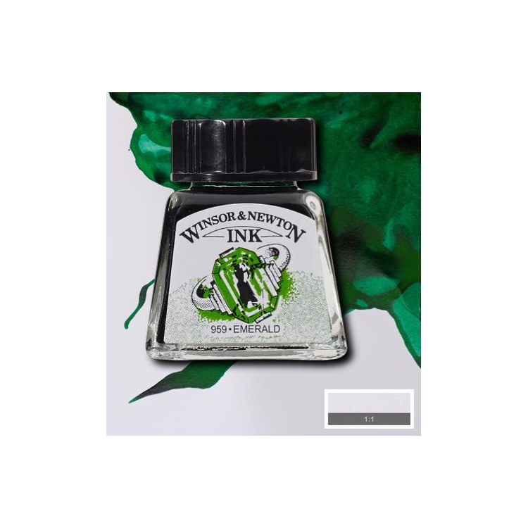 100235-146917 W&N CALLIGRAPHY SHOWER 14 ML - EMERALD GREEN 1005235 - Image 1