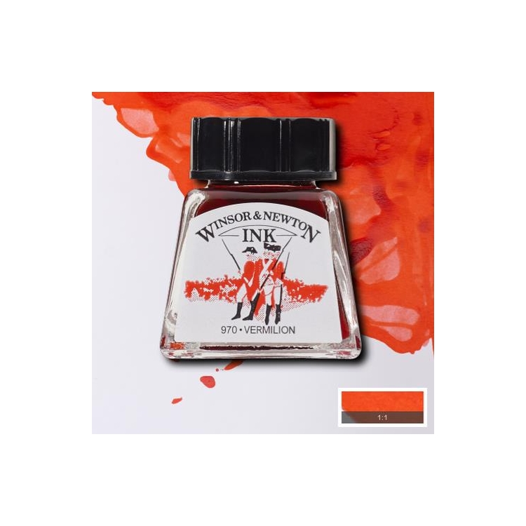 W&N CALLIGRAPHY INK 14 ML - CINNABAR 1005680 - Image 1