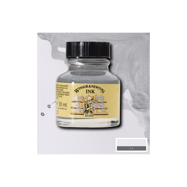 101617-146928 W&N CALLIGRAPHY INK 30 ML - SILVER 1010617 - Image 1