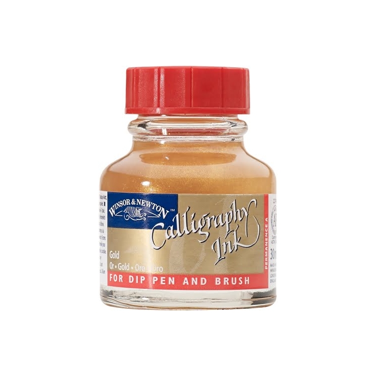 111283-92154 W&N CALLIGRAPHY INK 30 ML - GOLD 1110283 - Image 1