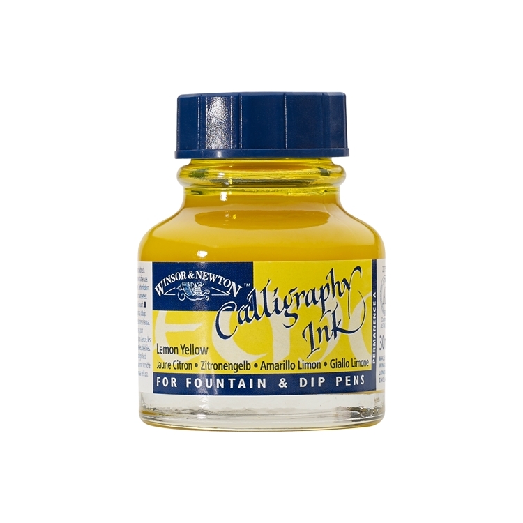 W&N CALLIGRAPHY INK 30 ML - LEMON YELLOW - Image 1