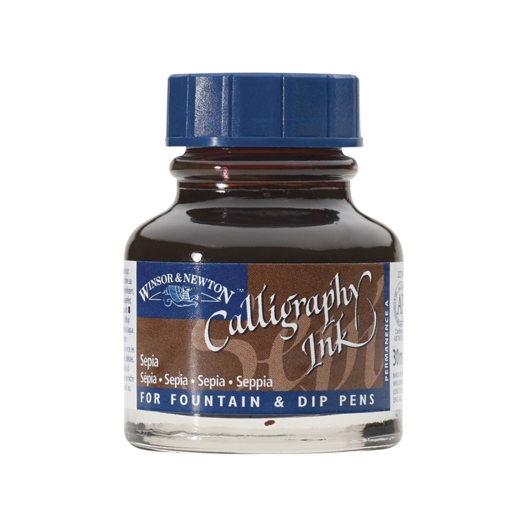 W&N CALLIGRAPHY INK 30 ML - CUTTLEFISH - Image 1