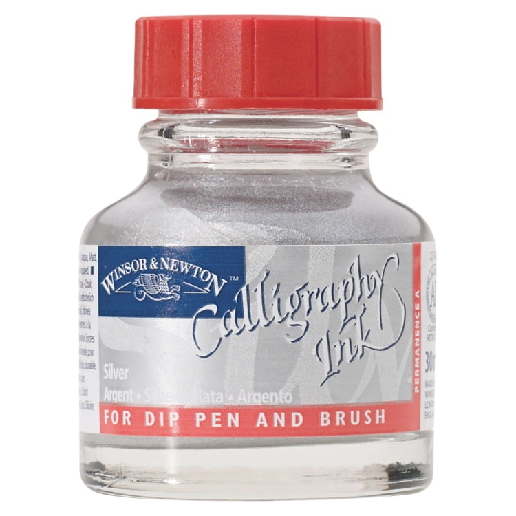 111617-92153 W&N CALLIGRAPHY INK 30 ML - SILVER 1110617 - Image 1