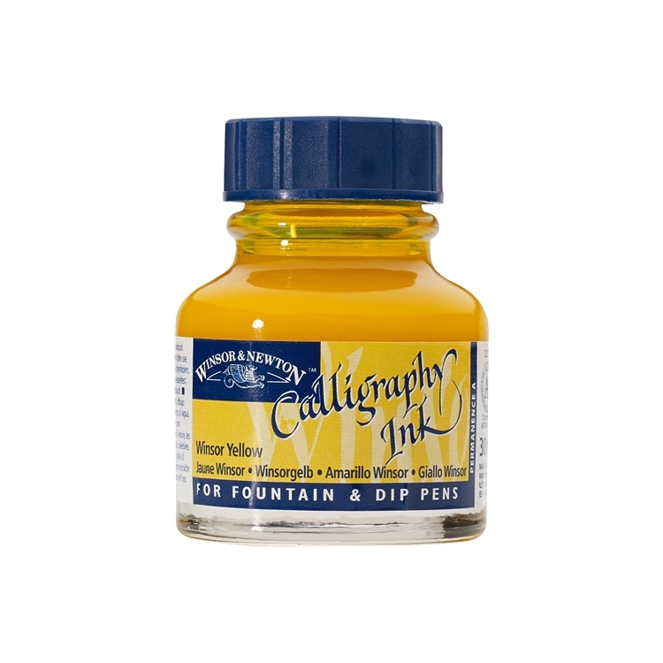 W&N CALLIGRAPHY INK 30 ML - YELLOW - Image 1