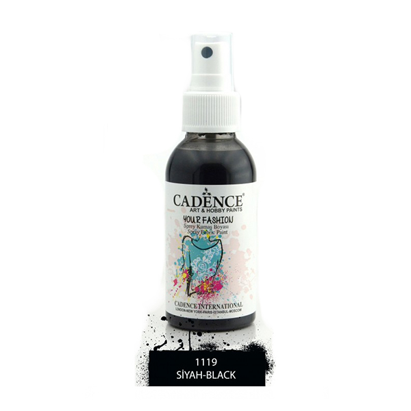 111900 CADENCE SPRAY PAINT FOR TEXTILES 100 ML. - BLACK 1119 - Image 1