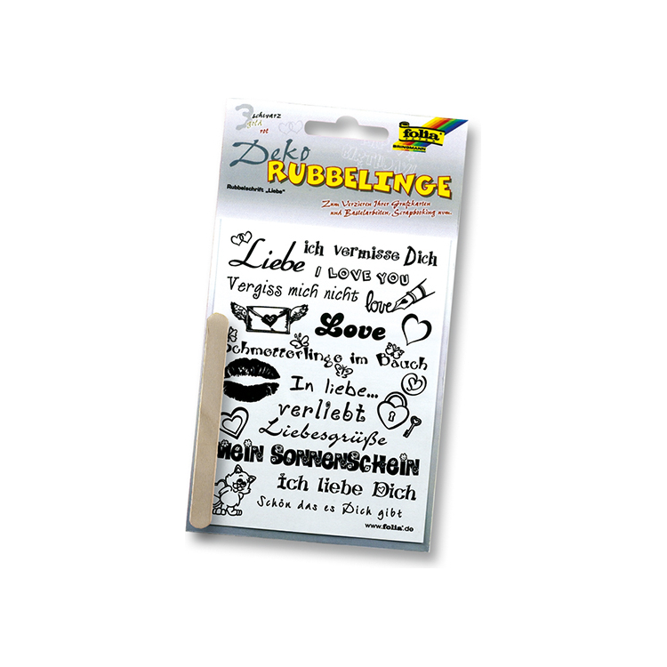 120444 FOLIA DECORATION TEMPLATE 3 SHEETS 10.5/14 LOVE - Image 1