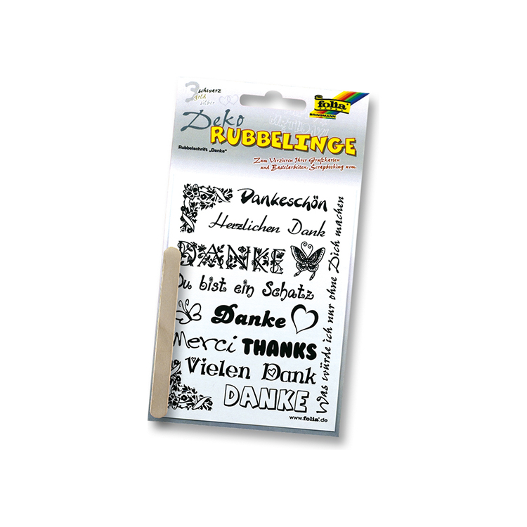 120600 FOLIA DECORATION TEMPLATE 3 SHEETS 10.5/14 THANKS - Image 1