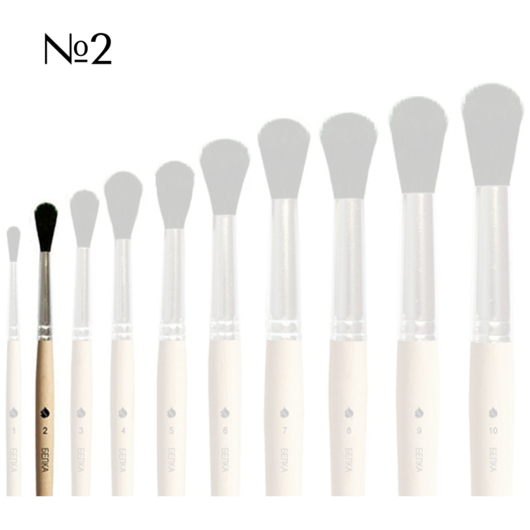 125290 SQUIRREL BRUSH ROUND No. 2 - Image 1