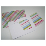 FOLIA CARDS AND ENVELOPES 10.5/15 CM. STRIPES