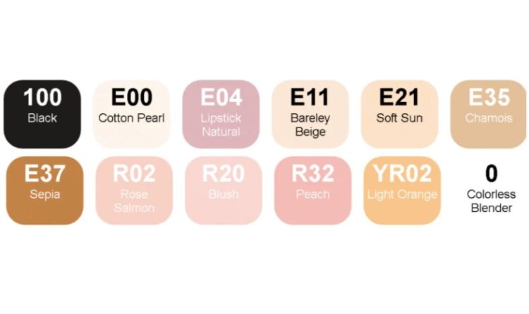 COPIC SKETCH SET - 12 COLORS SKIN TONES - Image 2