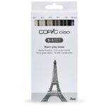 COPIC CIAO SET - 5+1 WARM GREY TONES