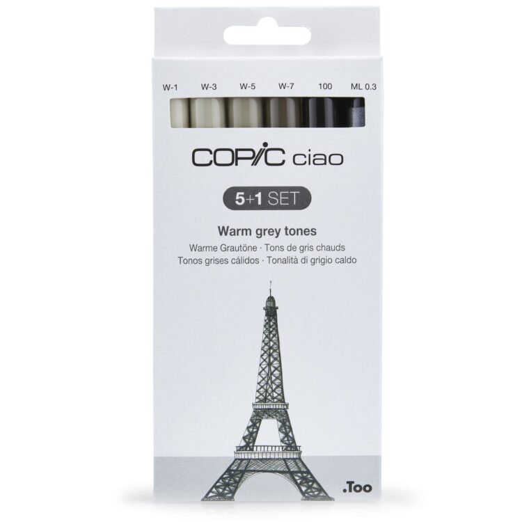 220565 COPIC CIAO SET - 5+1 WARM GREY TONES - Image 1
