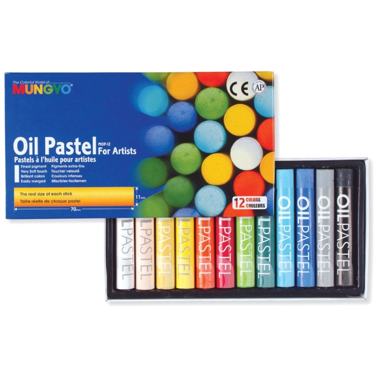 228012-82382 MUNGYO OIL PASTEL SET MOP-12 - Image 1
