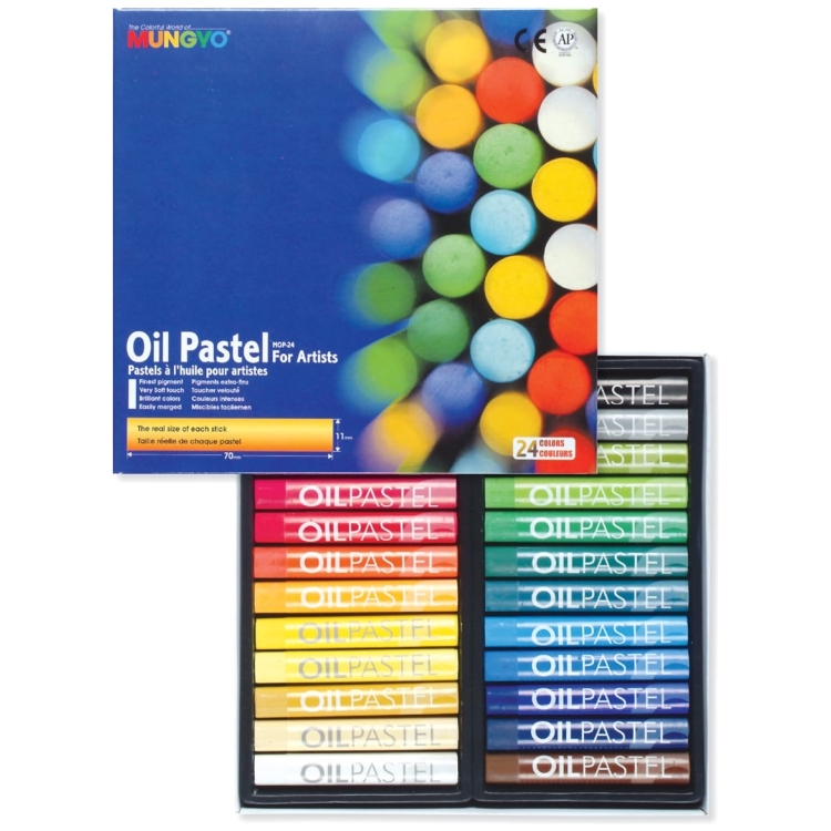 228024-82383 MUNGYO OIL PASTEL SET MOP-24 - Image 1