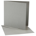 CREATIV CARD WITH ENVELOPE 12.5/12.5 CM. 230 G -SILVER