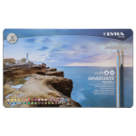 LYRA GRADUATE WATERCOLOR PENCILS SET IN METAL BOX 36CV